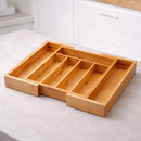 Porta Talheres Ajustável em Bambu