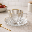 Xícaras Graffiato com Borda Dourada