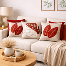 Capas Decorativas de Linho com Aplicações