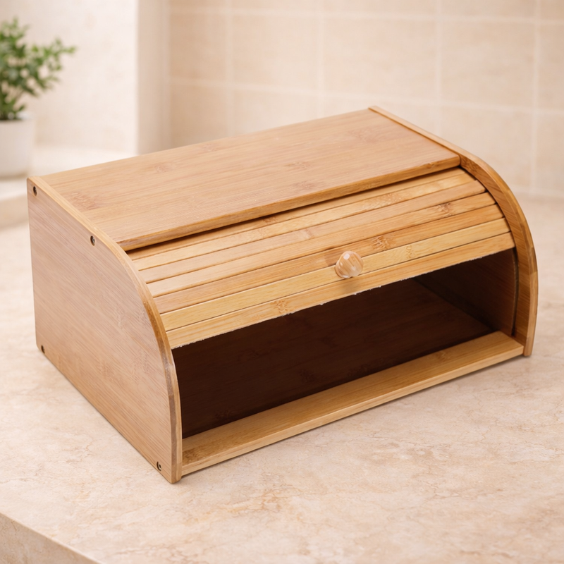 Porta Pão de Bambu Elegante