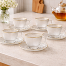 Xícaras Graffiato com Borda Dourada