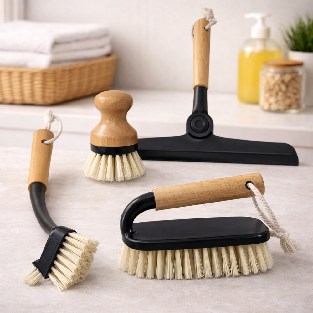 Kit Limpeza Bambu 4 Peças – Multiuso