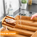 Porta Talheres Ajustável em Bambu