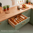 Porta Talheres Ajustável em Bambu