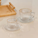 Xícaras Graffiato com Borda Dourada