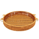 Bandeja Redonda em Rattan