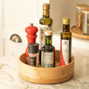 Bandeja Giratória Alta em Bambu